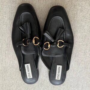 Steve Madden Black Mule Loafers